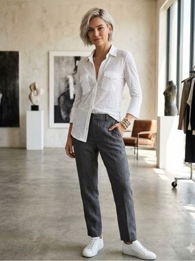 James Perse SHEER SLUB SIDE PANEL SHIRT